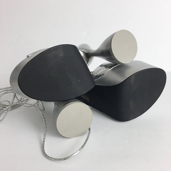 EGO Silver Platform Heels - Picture 14 of 15